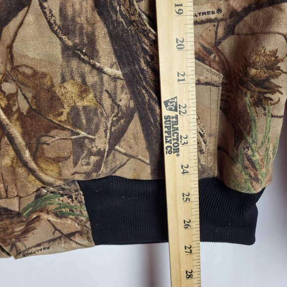 Vintage Carhartt Camoflauge Jacket Coat Men's Medium Realtree Hooded Hunting - Picture 6 of 10